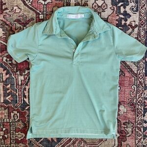 Lila and Hayes Sport Light Green Striped Polo